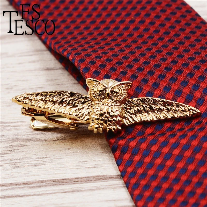 Ftesco Сова Зажимы для галстука горячая распродажа винтажный дизайн французский