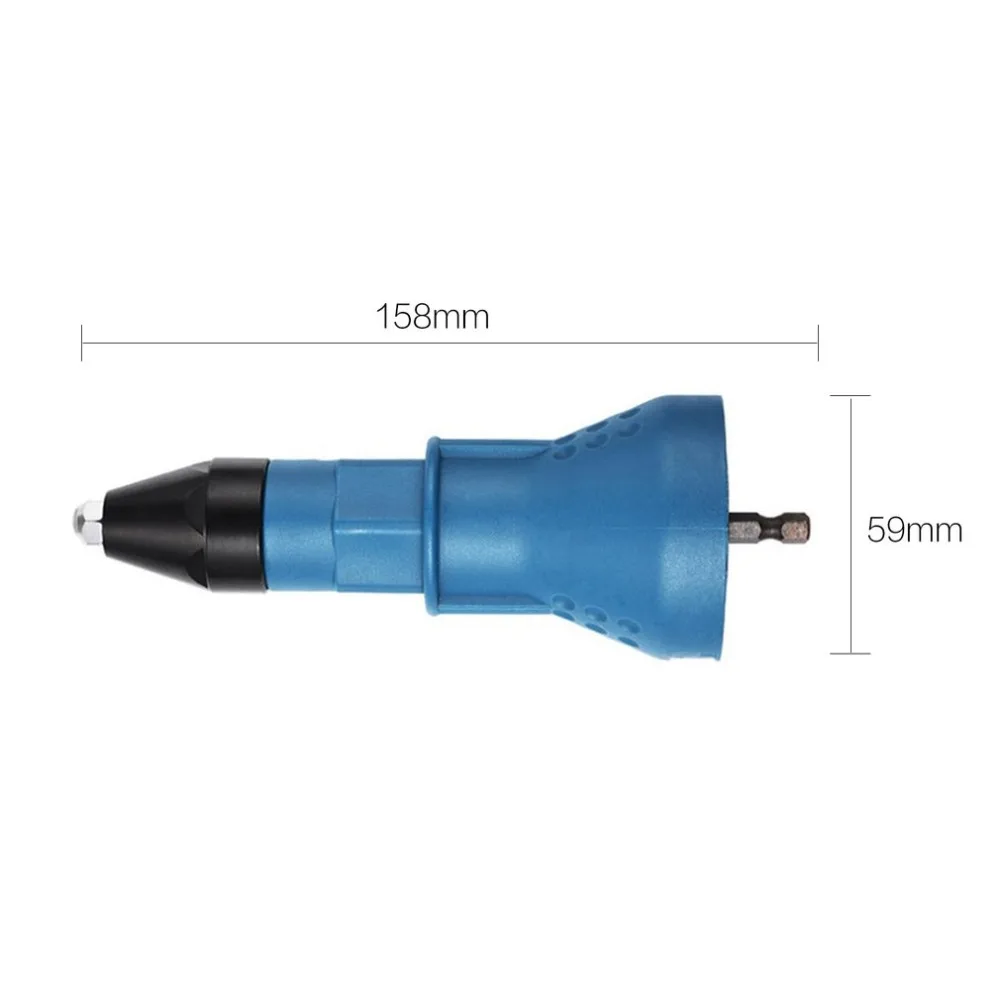 Portable Electric Rivet Blind Nuts Gun Riveting Tool Cordless Drill Adaptor Insert Nut Adapter | Инструменты