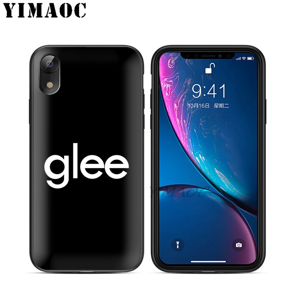 YIMAOC Glee Tv Show Soft TPU Black Silicone Case for iPhone X or 10 8 7 6 6S Plus 5 5S SE Xr Xs Max |