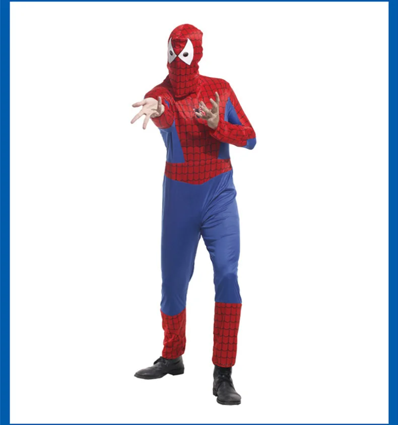 Классический Костюм Супергероя человека-паука для взрослых из лайкры и