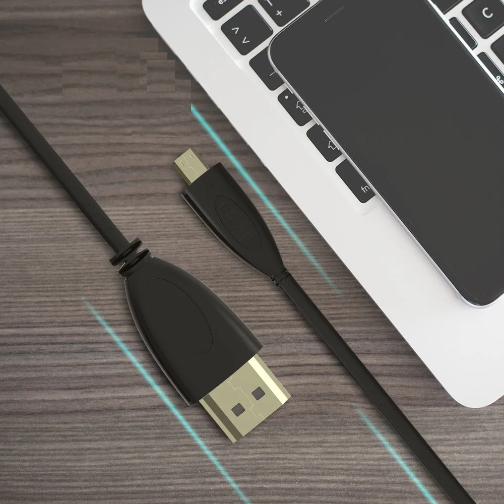 Кабель Micro HDMI к HDMI, 1 м 2 м 3 м 5 м высокоскоростной HDTV HDMI к Micro HDMI кабель поддерживает Ethernet, 3D, 4 к и аудио возврат