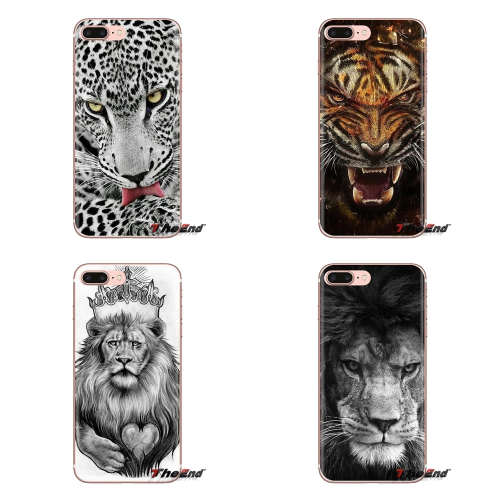 Модный прозрачный чехол из ТПУ для Xiaomi Redmi 4A S2 Note 3 3S 4 4X 5 Plus 6 7 6A Pro Pocophone F1 Classic lion tiger