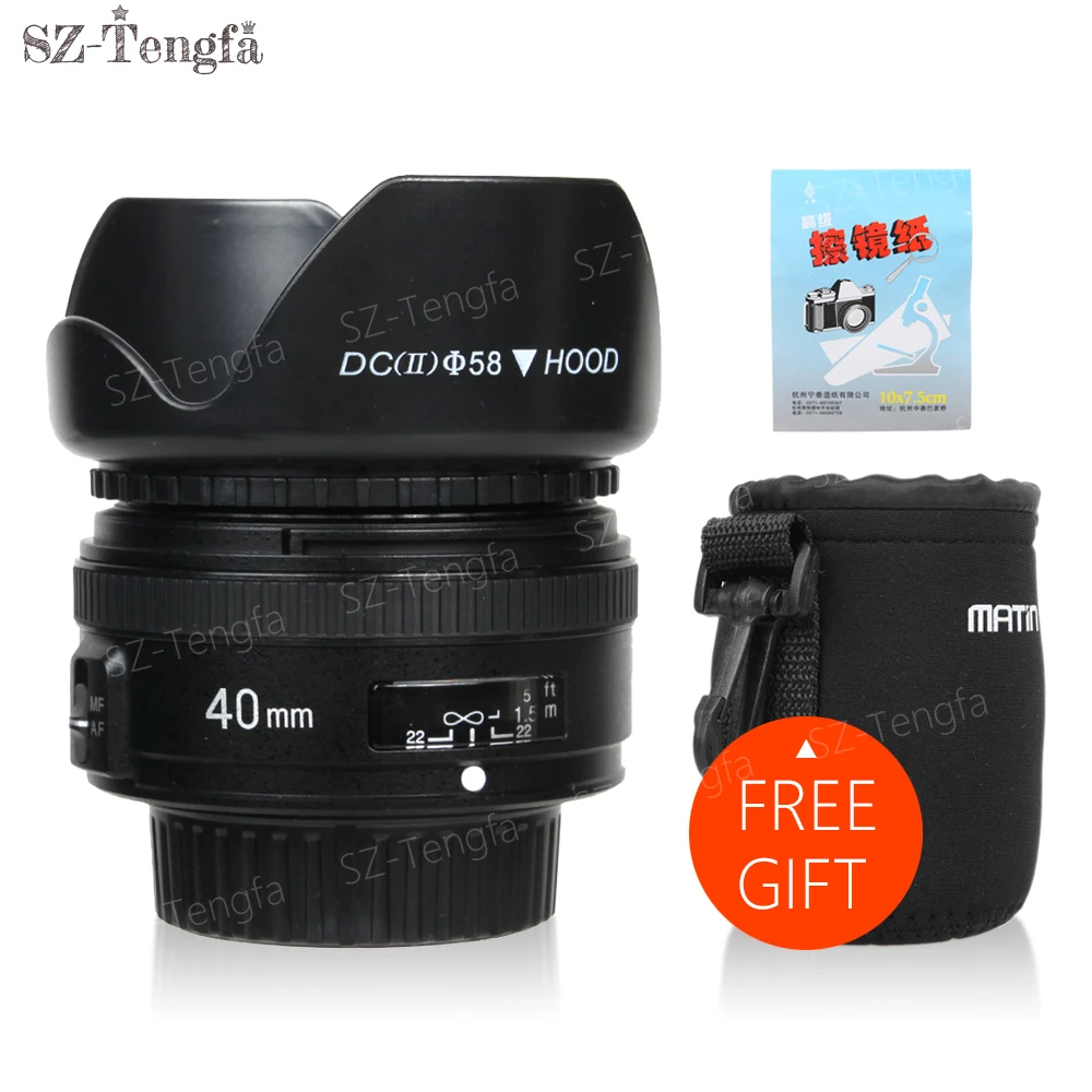 YONGNUO 40 мм F2.8 объектив легкий Стандартный Prime AF/MF авто ручной фокус Lente yn40мм для Nikon