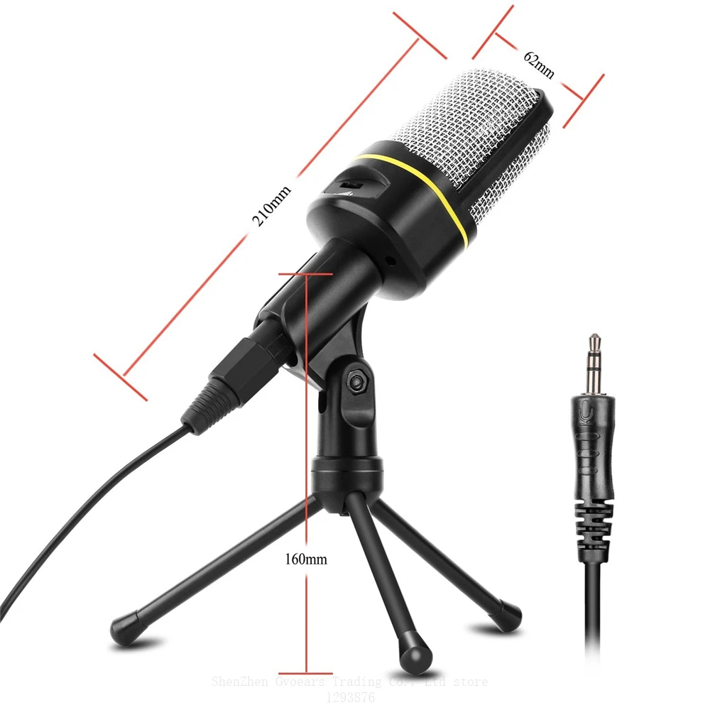 GEVO SF-920 компьютерный микрофон pofessial 3,5 мм проводной ручной микрофон с подставкой для записи телефона ПК чат MSN Skype