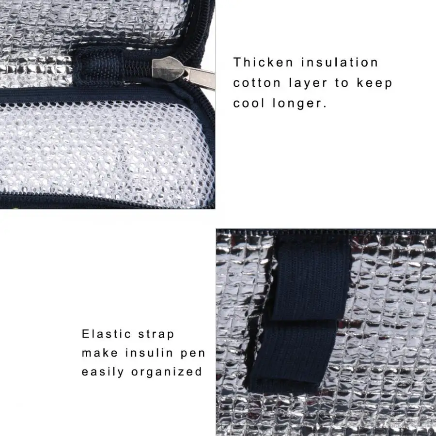 Portable Diabetic Insulin Cooling Bag Protector Refrigerated Ice Pack Medical Cooler Insulation Organizer Travel Case Bag