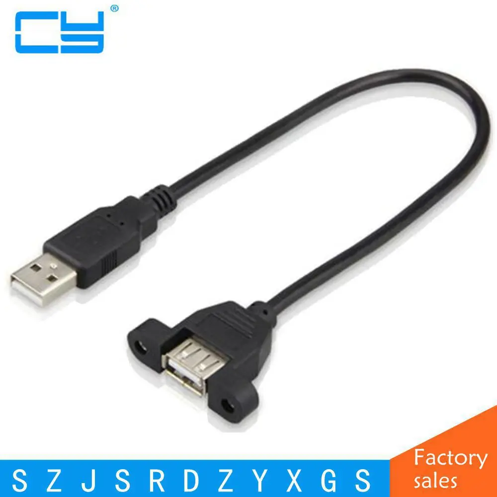 Удлинительный Кабель USB 2 0 A типа Папа мама с винтами для крепления на панель|extension