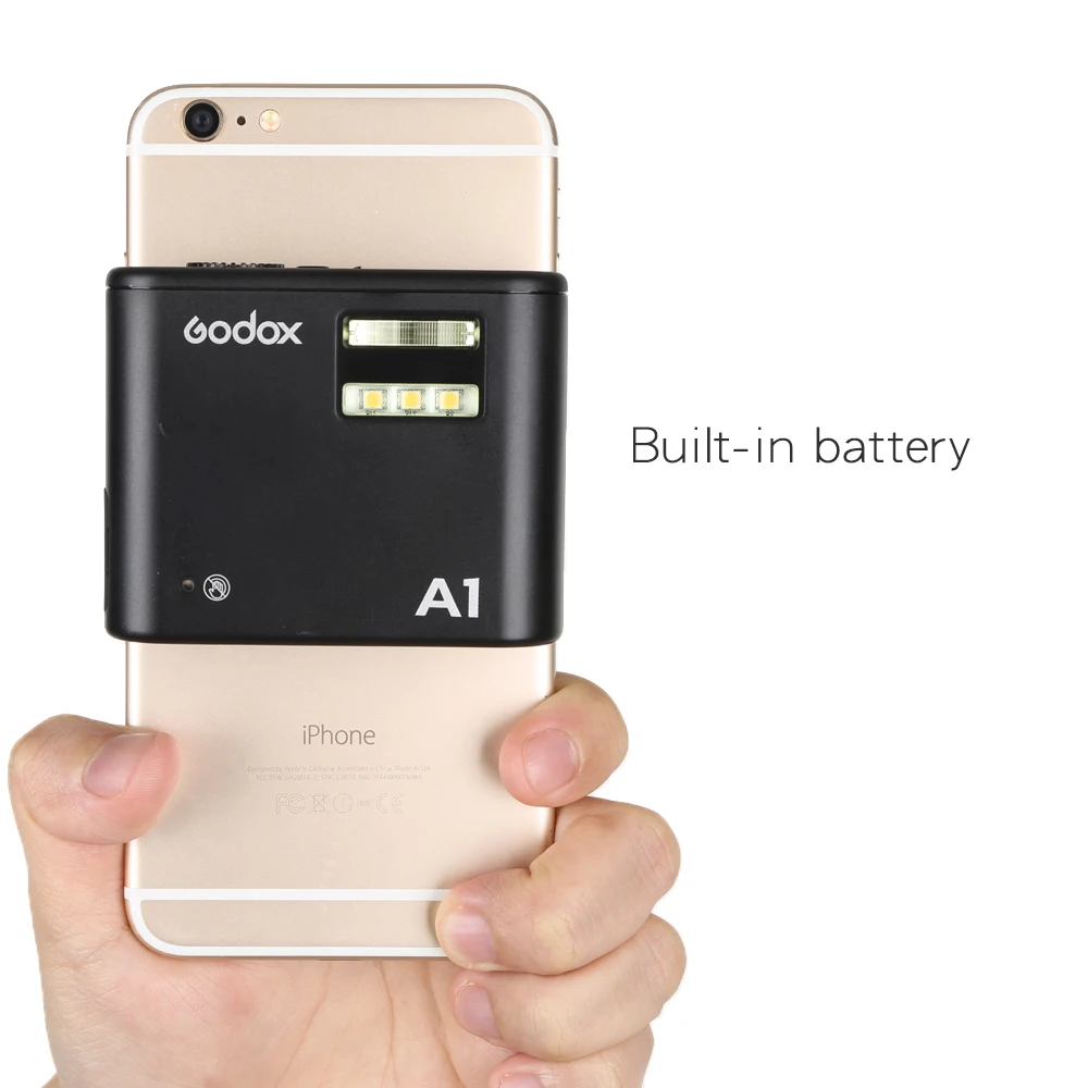 Godox A1 смартфон Flash System 2 4G Беспроводная вспышка Trigger постоянного света с батареей