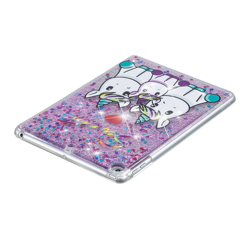 1 шт. для iPad 5 6 Air 2 9 7 &quot жидкий мультяшный рисунок блестящий Блестящий Прозрачный