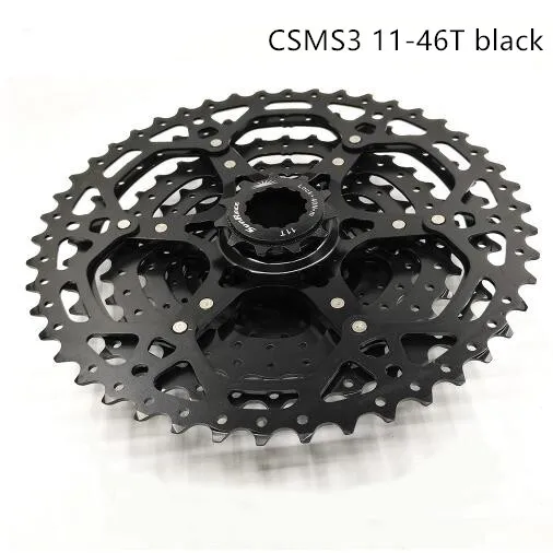 CSMS3 11-46T black Sunracing CSMX3 CSMS3 10 скоростей 11-46T кассета велосипедная Звездочка свободного хода кассета для горных велосипедов черная Серебристая велосипедная запчасти 10 скоростей - Цвет: CSMS3 11-46T black