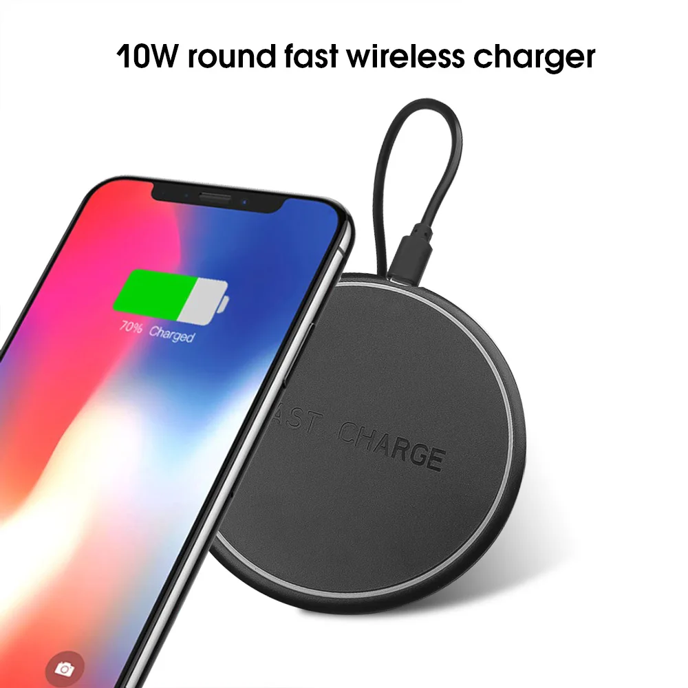 Беспроводное зарядное устройство Kebidu круглая зарядная подставка для iPhone X Xs Max XR 8