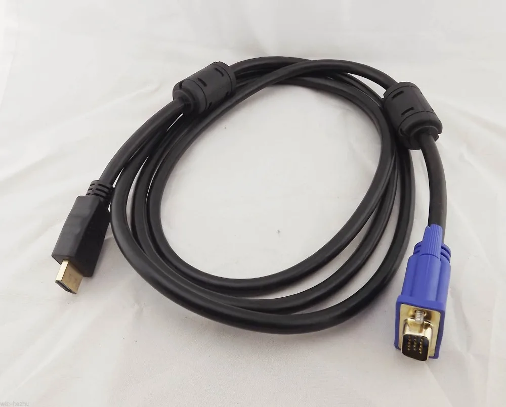 

10 шт., Кабель-адаптер для видеоконвертера, 1080P, HDMI, VGA, 1,8 м