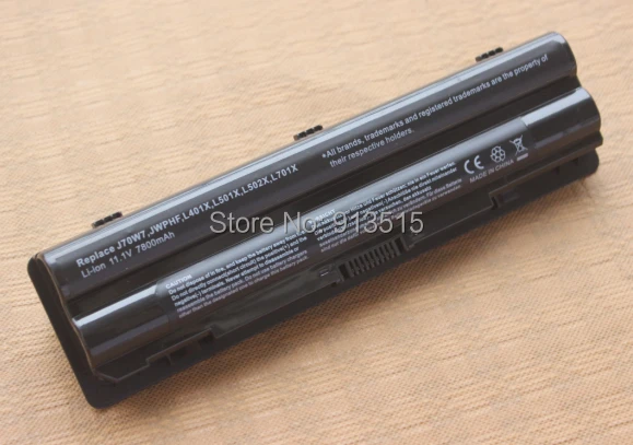 Аккумулятор для ноутбука Dell XPS L401x 7800 мАч 9 ячеек L501x L502x L701x L702x L721x J70W7 JWPHF R795X WHXY3
