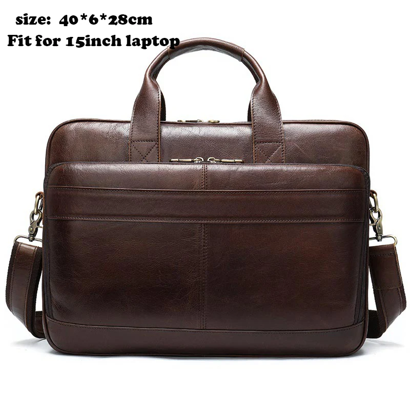 8841coffee WESTAL, мужской портфель, мужская сумка, натуральная кожа, 15 дюймов, сумка для ноутбука, кожаные мужские портфели для документов, мужские Офисные Сумки для мужчин - Цвет: 8841coffee