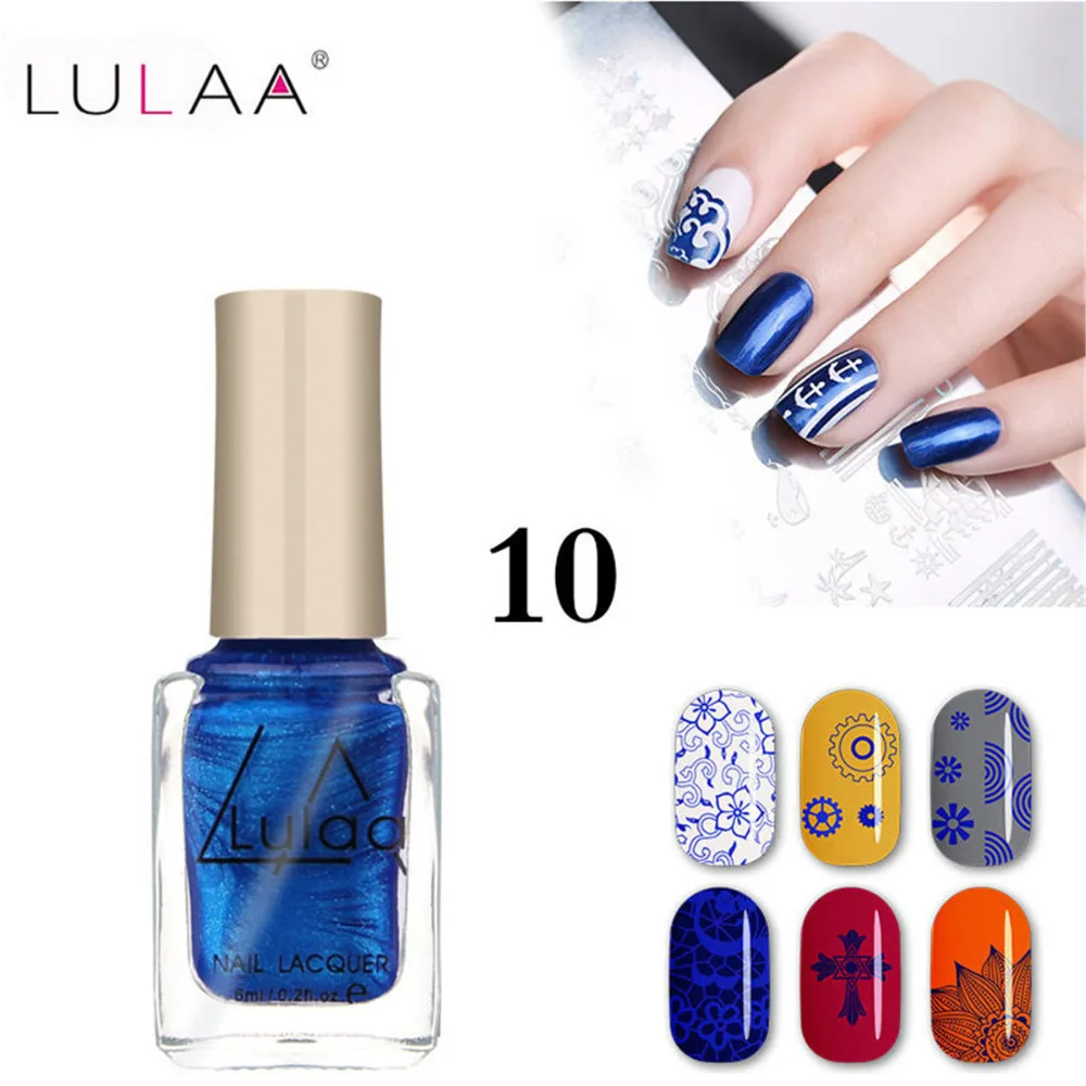 LULAA 6 мл штамповочный лак для ногтей 12 цветов гель маслом DIY рождественского