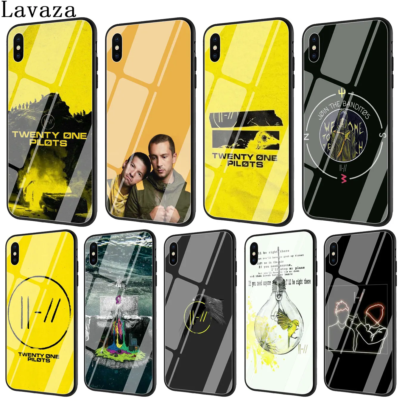 Lavaza twenty one pilots чехол для телефона из закаленного стекла Apple iPhone XR X XS Max 6 6S 7 8 Plus 5 5S SE
