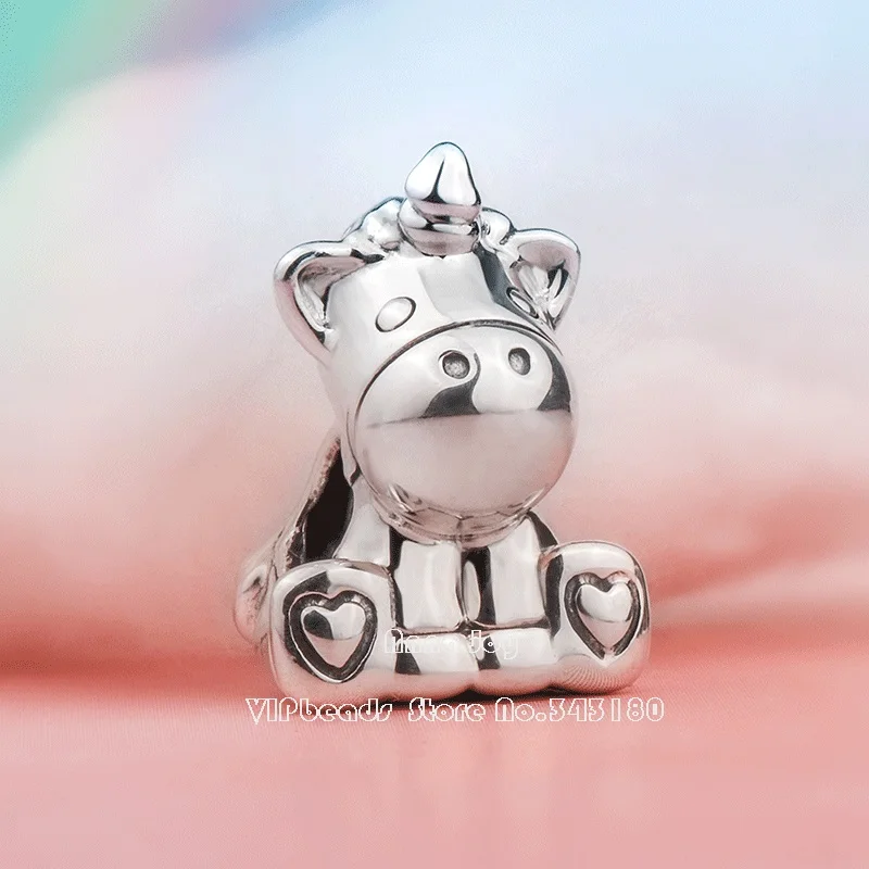 2018 осень выпуск стерлингового серебра Единорог Бруно Шарм Бусины Подходит для