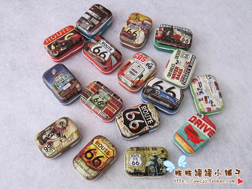 Миниатюрный чехол для таблеток American ROUTE 66 с принтом сборная миниатюрная коробка