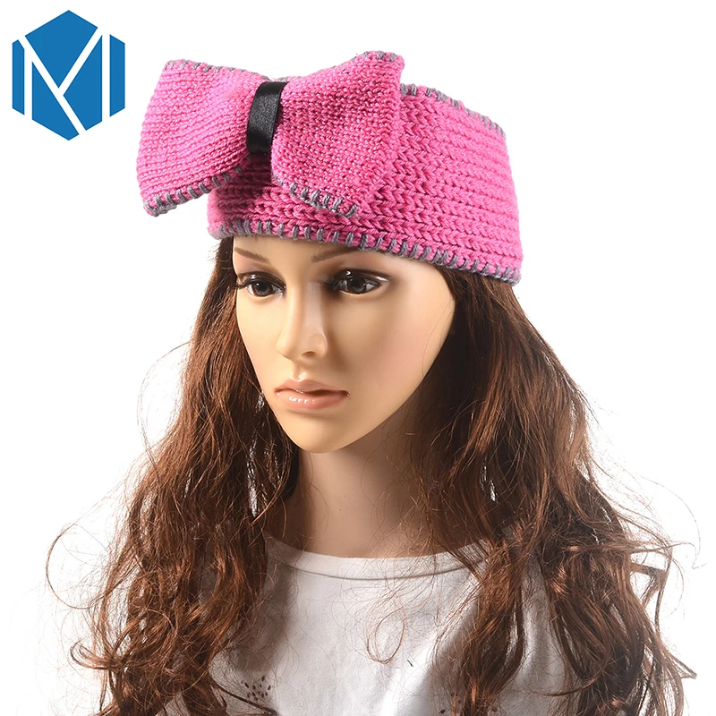 M MISM женский большой галстук-бабочка бант повязка на голову для девочек