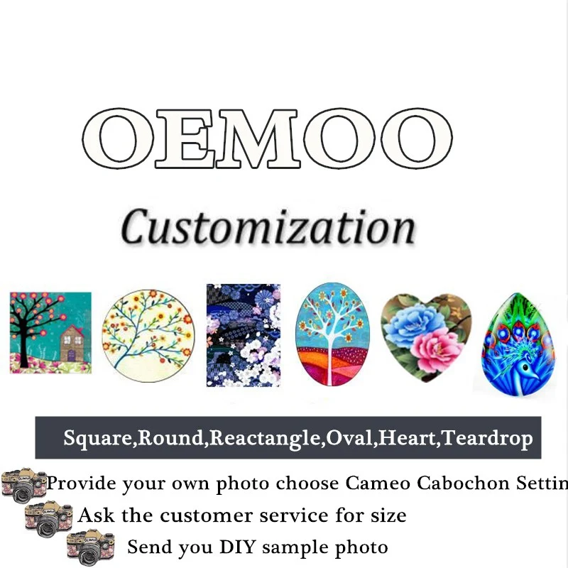 

Handmade Glass Mix Size Oval Ethnic Embroidery Floral Flatback Cameo Cabochon Domed DIY Jewelry Charm Photo Pendant Setting