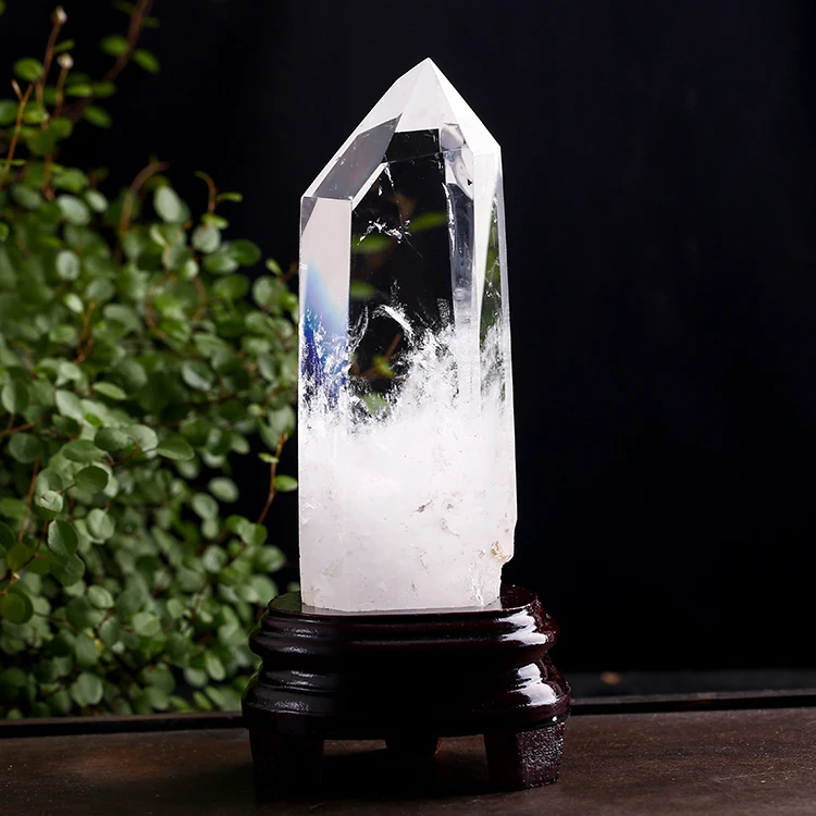 

130-120mm Natural white crystal wand mineral gem point healing as a gift