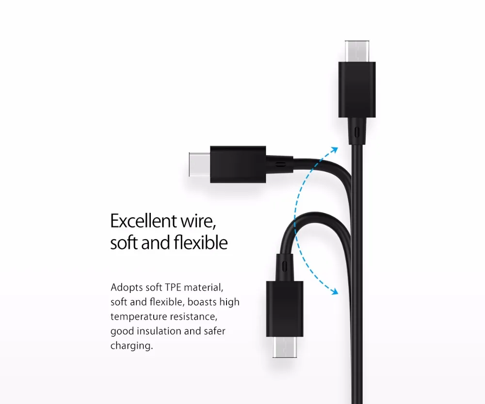 ORICO USB Type C кабель usb c кабели для зарядки 1 м Шнур 3A Макс Реверсивный провод Oneplus 7