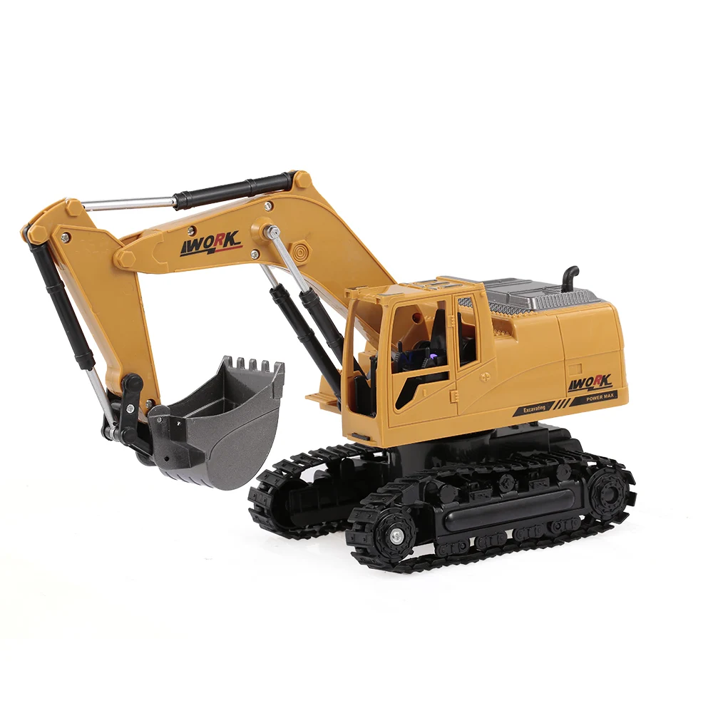 1/24 RC экскаватор литой Сплав Металлический строительный трактор 2 4 ГГц 8CH
