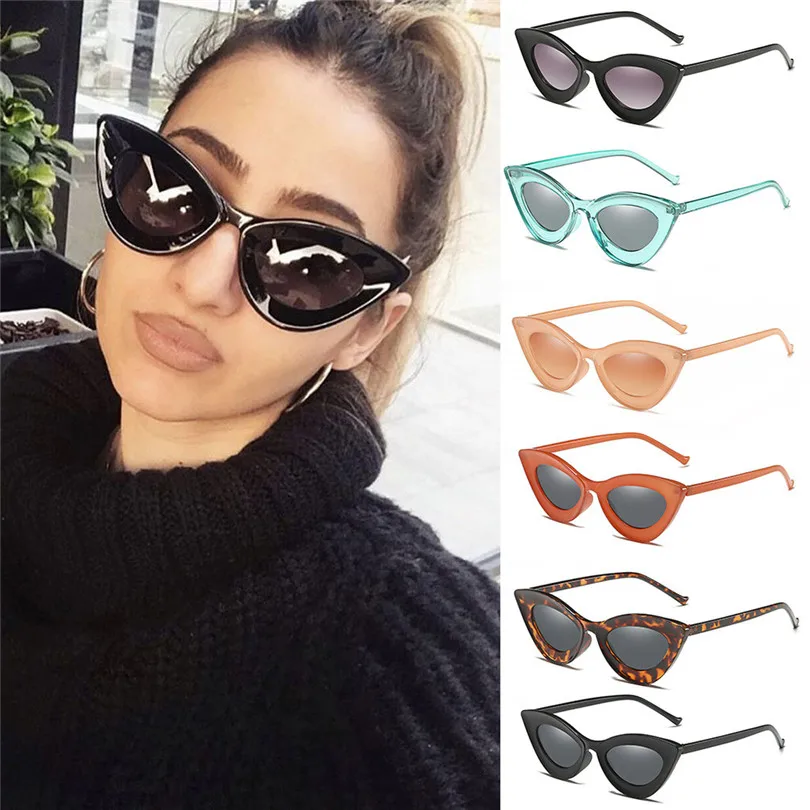 Новинка 2019 модные мужские и женские Винтажные Солнцезащитные очки кошачий глаз