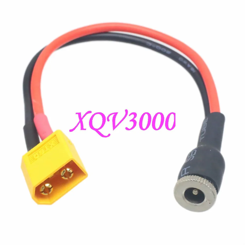 Коннектор адаптер переходник DC 5 5x2 1 мм гнездо для XT60 папа 14AWG 15 см кабель|dc 5.5 female|dc