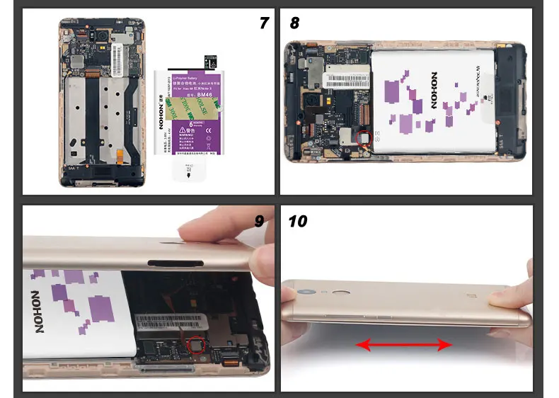 NOHON BM45 BM46 BM47 BN30 BN34 BN40 BN41 BN43 BN44 Батарея для спортивной камеры Xiao mi Red mi Note 2 4 3 Pro 4X mi Note2 Note3 аккумулятор заменитель акумуляторная батарея