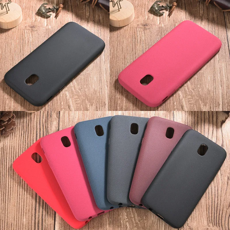 Чехол для Samsung J7 2017 J730 J730F цветной плюшевый матовый Силиконовый ТПУ мягкий чехол