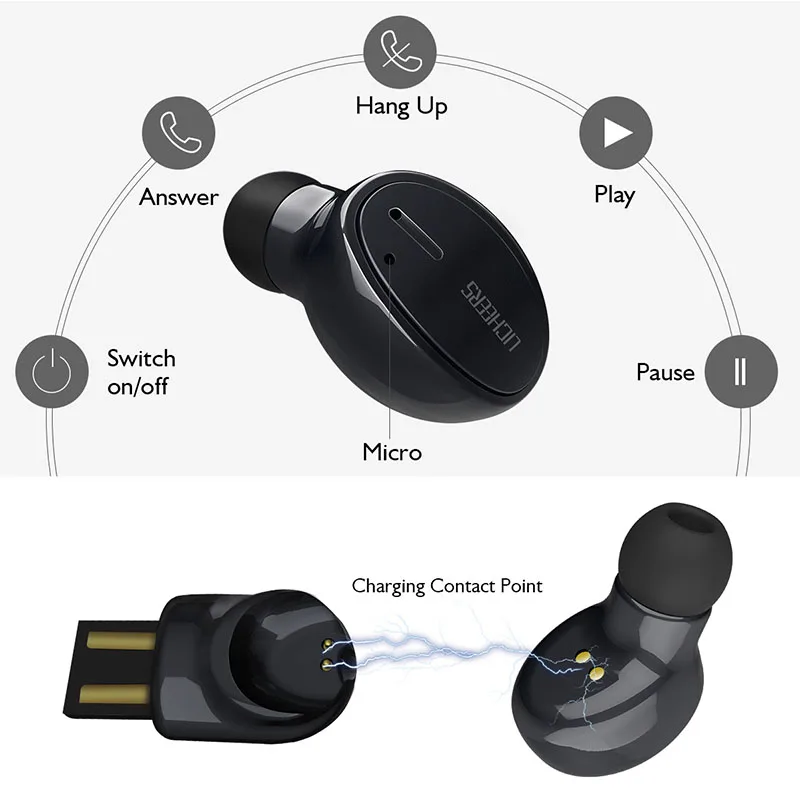 LINGCHEN беспроводные наушники мини bluetooth-наушник HIFI гарнитура свободные руки стерео