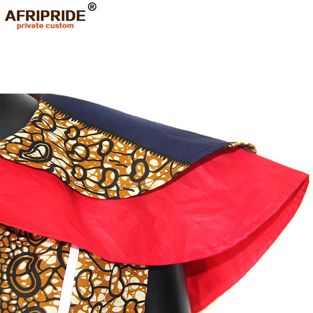 Женское платье-карандаш AFRIPRIDE Хлопковое Платье До Колена без рукавов с оборками