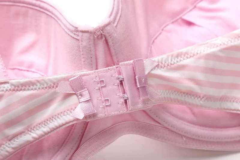 Ladychili Для женщин Intimates розовый цвет милый горошек Лишенный Лоскутная большой Sizr бюстгальтер полная чаша комфорт широкий бюстгальтер DD05