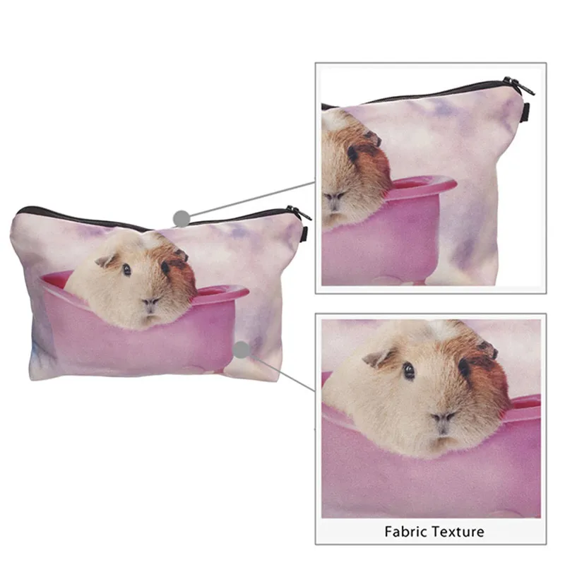 Новинка милые косметички с 3D-принтом кота карман Женская Модная креативная