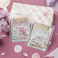 40 pcspack sakura mount fuji decorative washi stickers scrapbooking diy diary album stick label decor kids gift