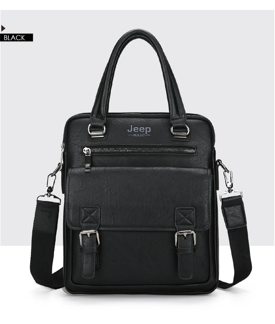 JEEP BULUO, известный бренд, дизайн, мужской портфель, сумка для мужчин, Бизнес Стиль, сумка через плечо, 14 дюймов, сумка для ноутбука, 8001