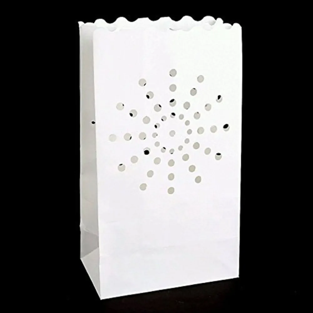 10 шт./компл. красивый солнечный держатель для чайной свечи Luminaria бумага прочная