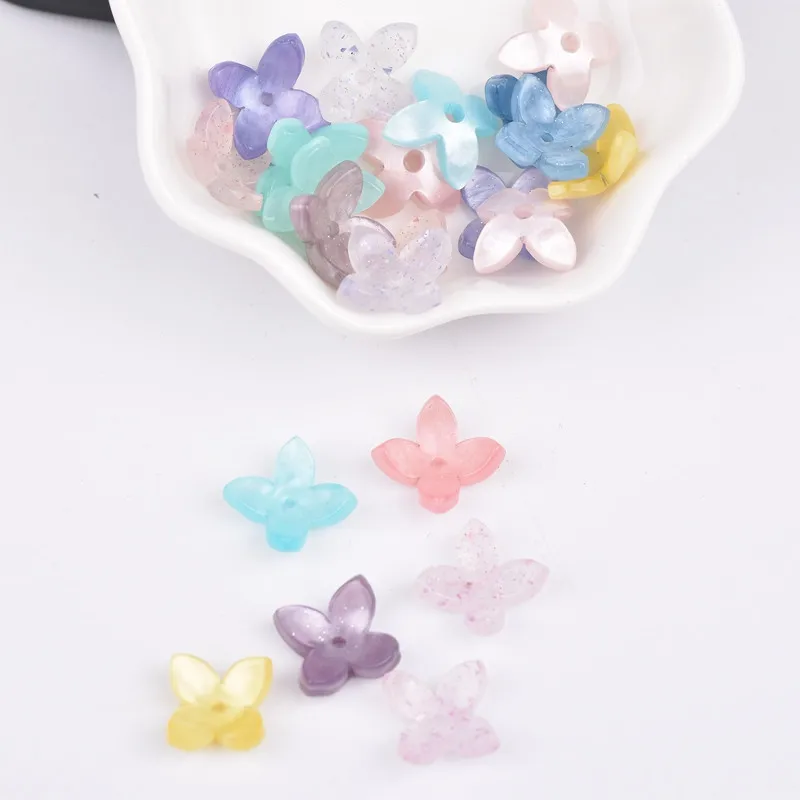 10 мм акриловые бусины в форме цветка разделение ручной работы четыре лепестка