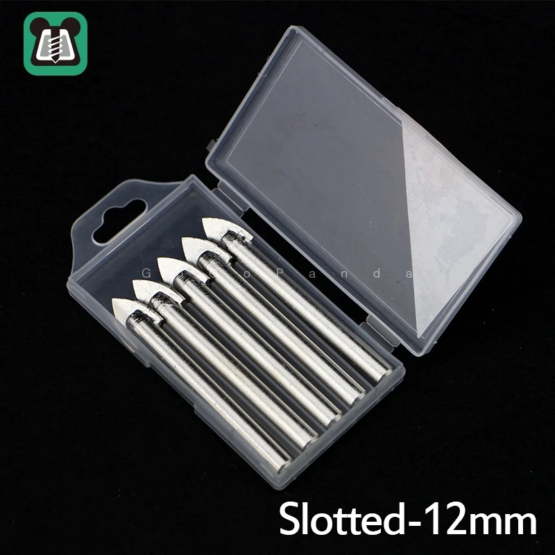 white-slotted-12mm Высокое качество треугольные шестигранные сверла для керамического мрамора, бетона, стекла 6 мм/8 мм/10 мм/12 мм - Цвет: white-slotted-12mm