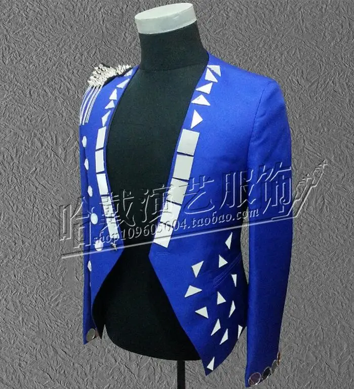 

S-5XL!!! 2018 The new pure handmade punk super shiny lenses can be custom-made nightclub stage bar male singer costumes