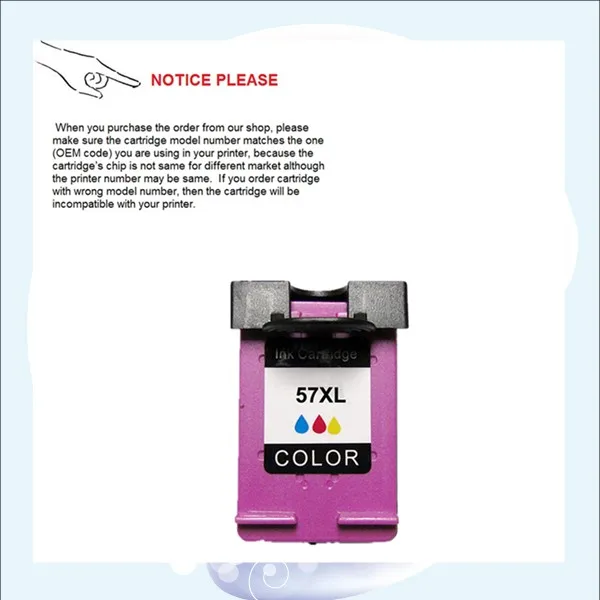 

YOTAT Color Remanufactured For HP57 ink cartridge for HP57XL HP Deskjet 450/5150/5550/5552/5650/5652/5850series/9650/9670/9680