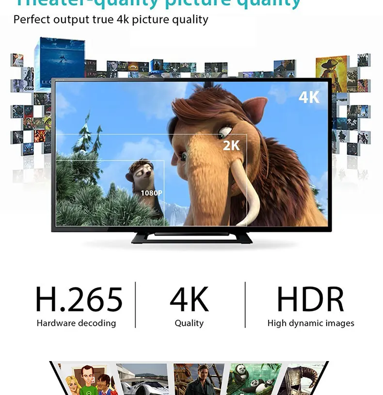 ТВ-приставка Amlogic S912 Восьмиядерный ТВ-приставка Mali-T820 GPU 2G/16G 3G/32G Android 7,1 2,4G/5,8 GHz Wifi Bluetooth Smart H96 PRO