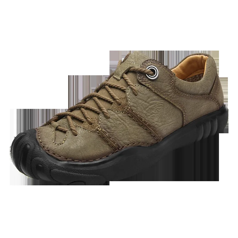 khaki QZHSMY/Обувь для альпинизма, походов на открытом воздухе; Мужская Треккинговая обувь; коллекция года; спортивная обувь; Мужская Черная Осенняя обувь; zapatos hombre - Цвет: khaki
