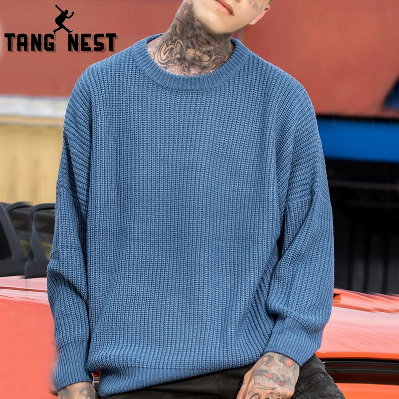 TANGNEST/Для мужчин Осень Свитера теплая Slim Fit Лидер продаж новый дизайн Повседневное