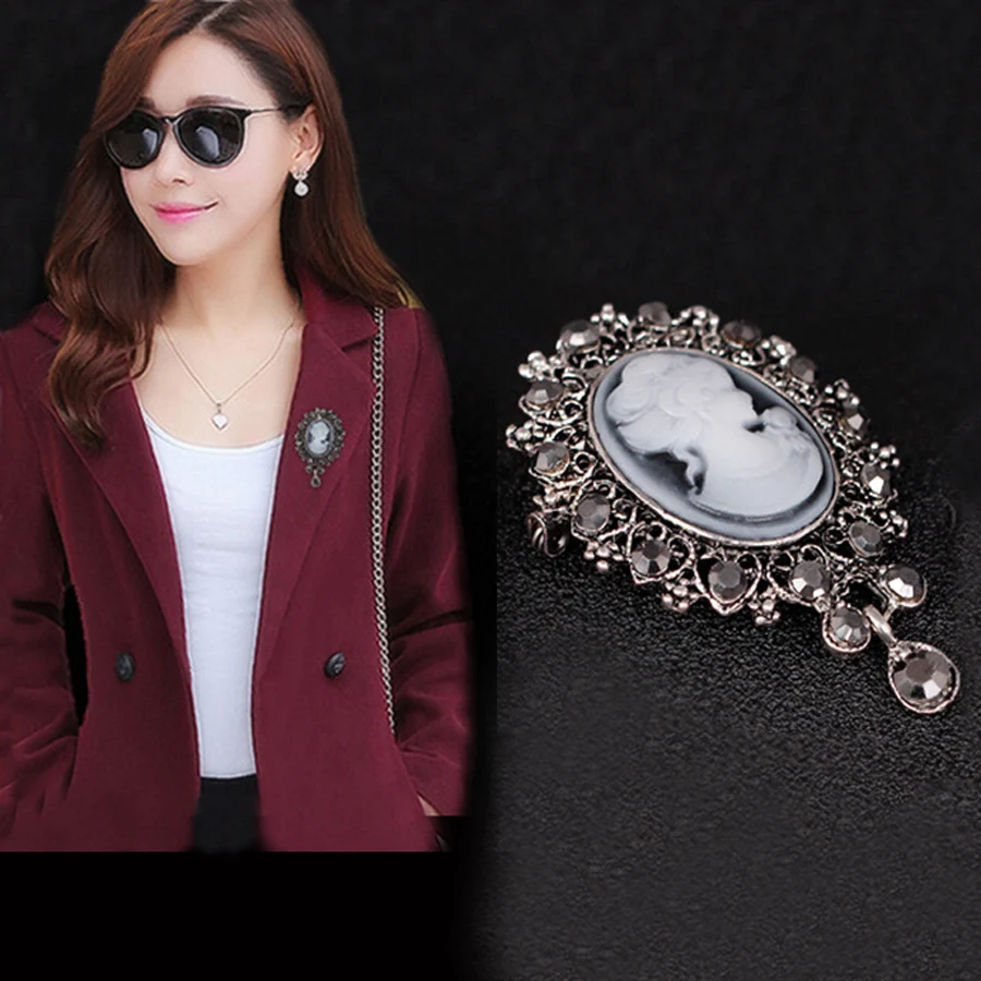 Винтаж Красота Аватар с украшением в виде кристаллов броши Bijoux (украшения своими