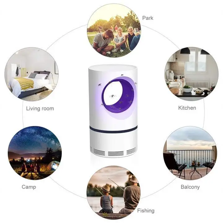 Безопасная фотокаталитическая ловушка для насекомых светодиодная лампа против