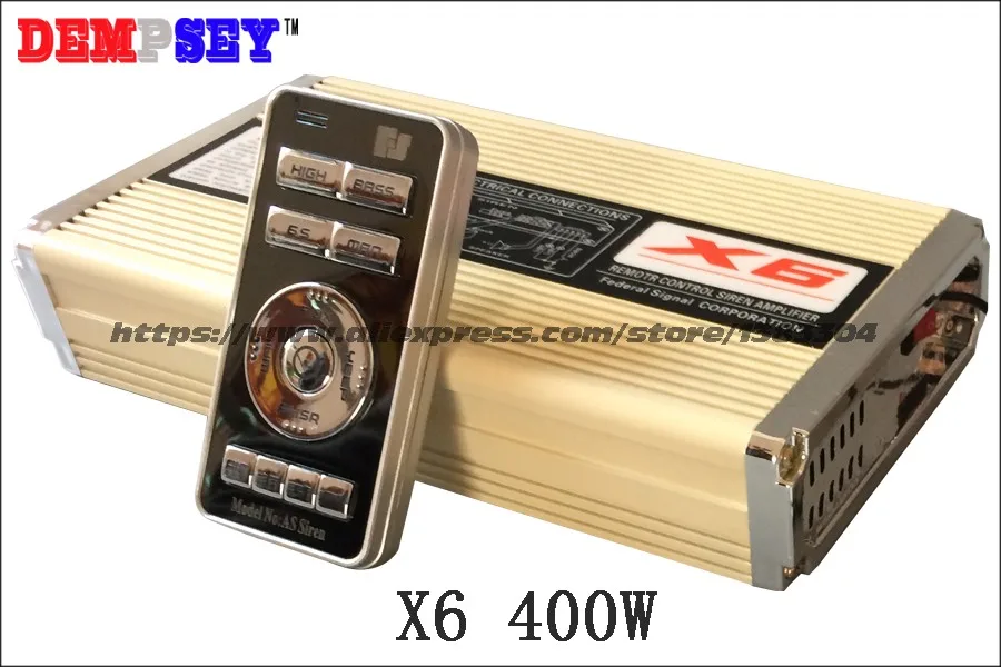 FS X6 400 Вт Беспроводная сирена и динамик для автомобиля 28 тонов двухканальный с микрофоном, полицейская сирена, 2 динамика