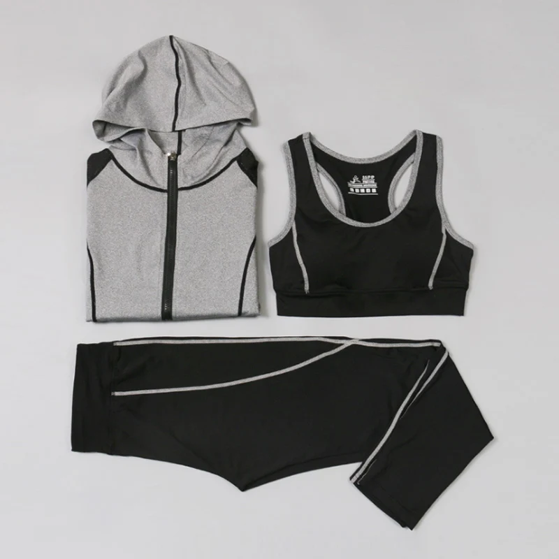 Набор для йоги комплект из 3 предметов Фитнес Костюмы Спортивная одежда Для