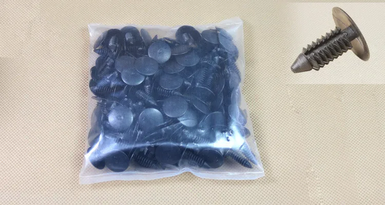 50 шт./лот авто крепеж 8 мм отверстие Нейлон автомобильные зажимы крыло Защита бампера фиксатор пластиковые заклепки для Ford Chrysler автомобильный