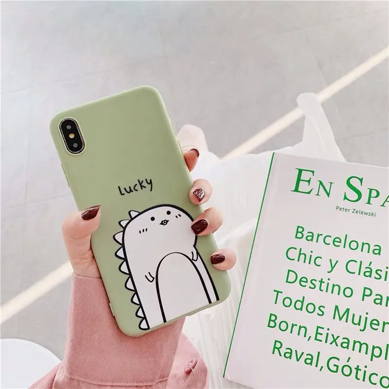 Чехол Lovebay с забавным динозавром из мультфильма для iPhone X 7 plus 8 XR XS Max Мягкий ТПУ 5 5S